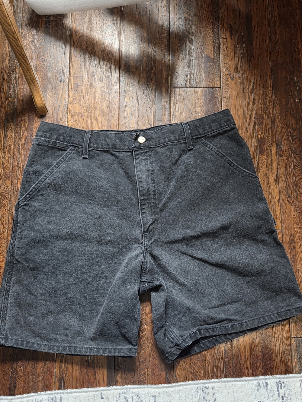 Carhartt Men's Black Denim Jean Shorts Carpenter